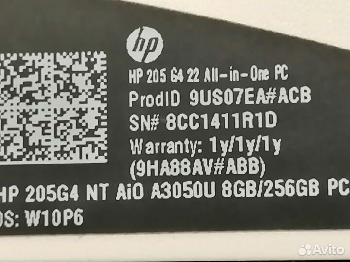 Моноблок hp20564 NT AiO A3050U 8GB/256GB PC