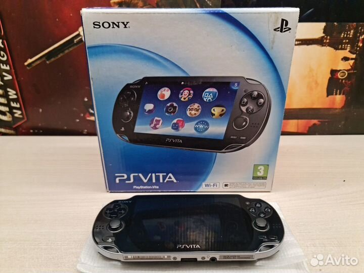 Sony Ps Vita+коробка прошитая+4GB+64GB+игры+обмен
