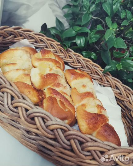 Корзина плетеная с косичкой