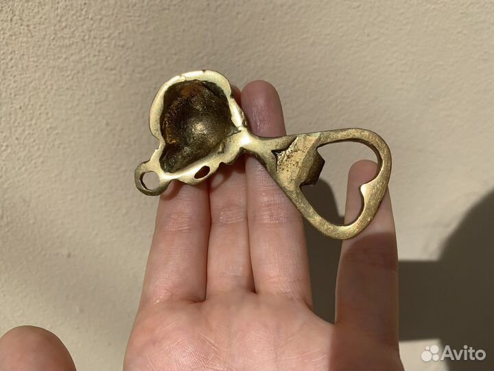 Открывашка с собакой, латунь, Германия, винтаж