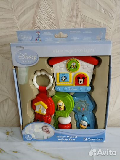 Паровозик disney clementoni и погремушка