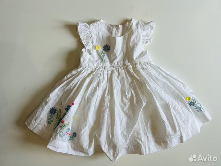 Платье на малышку с вышивкой 62-68