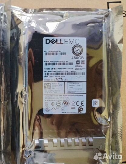 Серверный SSD диск dell 480Gb SATA