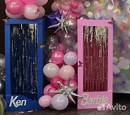 Коробка barbie и ken фотозона