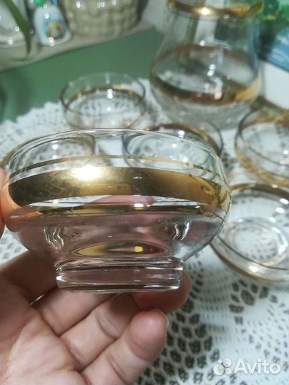 Посуда стекло СССР позолота
