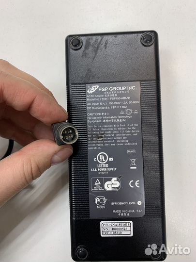 Блок питания 19v 7.89a 4pin для моноблока