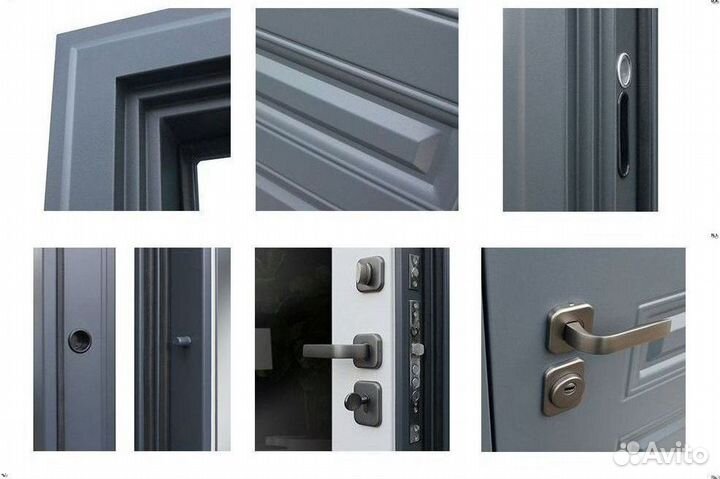 Дверь входная серая металлическая Барселона