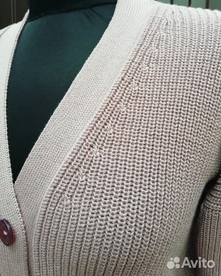 Вязаный женский кардикан Жемчужный