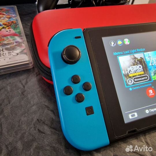 Nintendo switch rev 2 в идеале + 8 игр