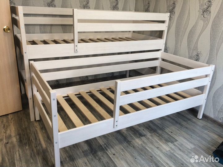 Детская кровать выдвижная из сосны