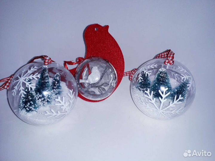 Новогодние игрушки на елку, сувенир,снежный шар