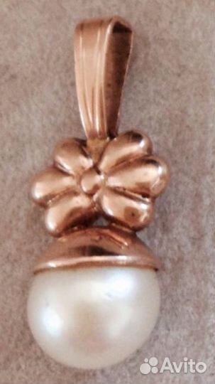 Комплект золото с жемчугом (ссср)