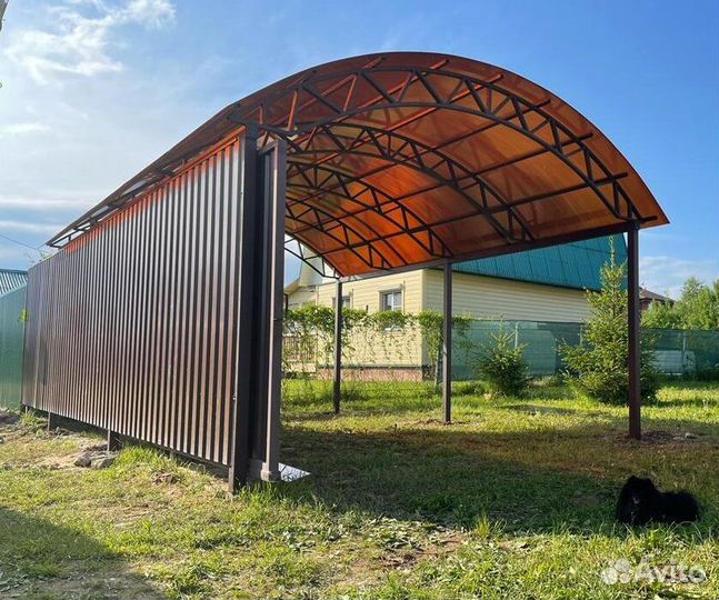 Навесы из поликарбоната для авто
