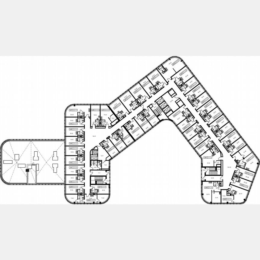 1-к. апартаменты, 52,3 м², 6/15 эт.