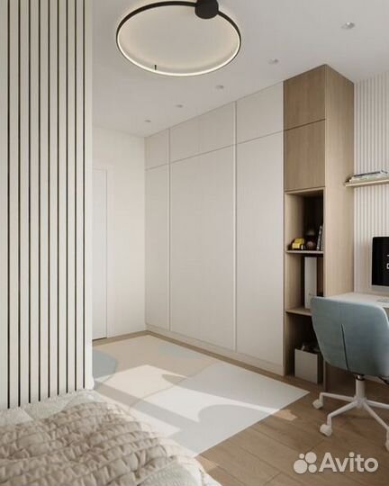 Рабочая зона у окна для двоих детей