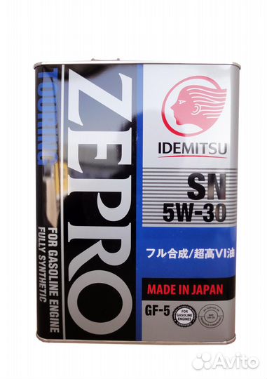 5w-30 Idemitsu Zepro 4л