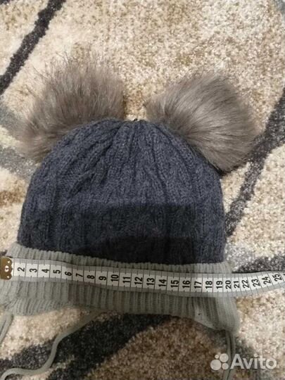 Шапка зимняя на мальчика,на 2-3 года