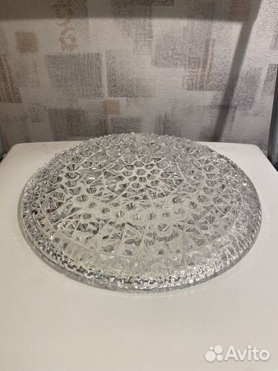 Большое стеклянное блюдо СССР
