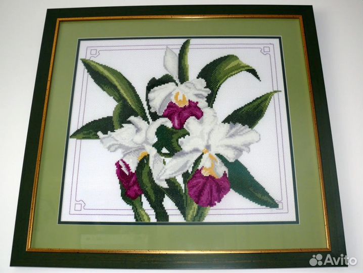 Картины. Орхидеи. Вышивка