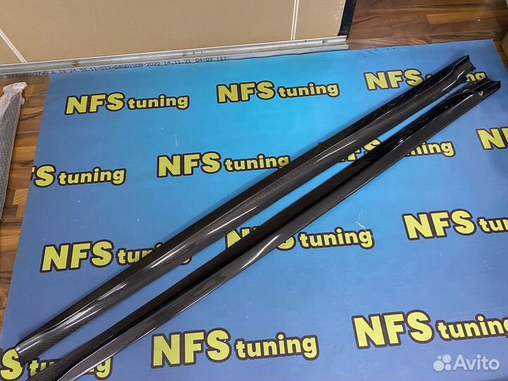 Лезвия на пороги BMW X5 F16 X6 F16 F85 F86 карбон