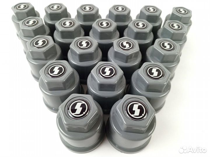 Колпачки 32мм Премиум серые shacman 60шт