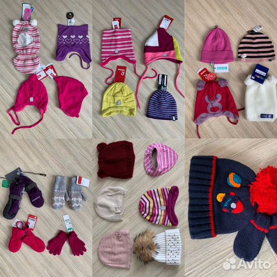 Новые шапки перчатки рукавицы reima 46-48-50