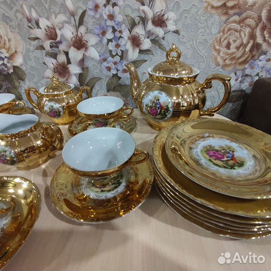 Чайный сервиз мадонна в золоте japan