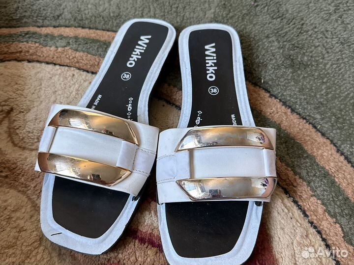 Шлепки женские 38 размер белые