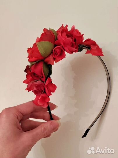 Ободок из цветов ручной работы