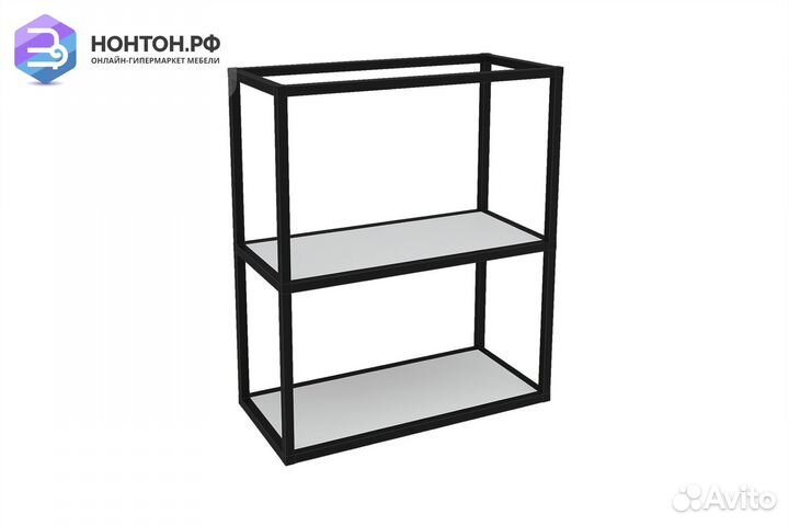 Стеллаж Лофт пм-Л 600 черная / белая