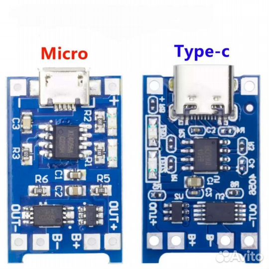 Контроллер заряда аккумулятора 12-24В, 18650