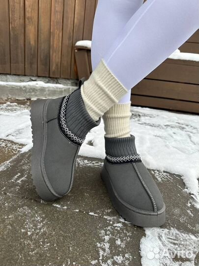 Угги женские зимние серые
