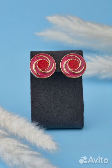 Винтажные клипсы эмаль. сша.К21.А