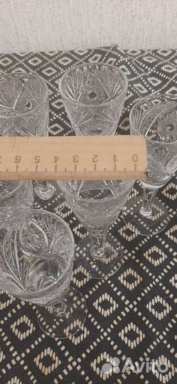 Рюмки СССР хрусталь, Чехия, винтаж