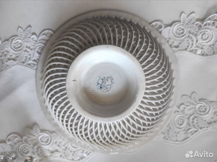 Сухарница плетеная кфз фарфор