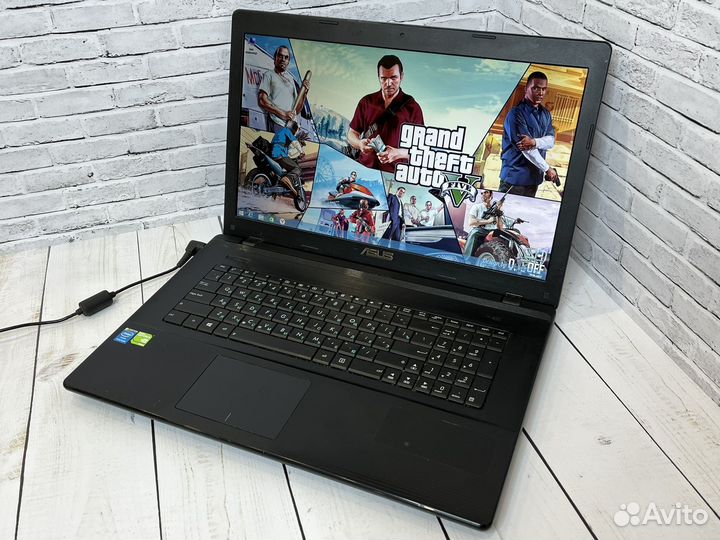 Большой мощный ноутбук Asus 17.3д/Nvidia/гарантия