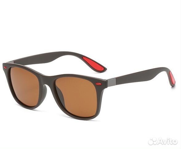 Очки поляризационные, оправа коричнево-красная, л