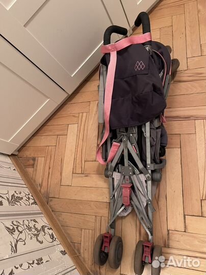 Коляска - трость maclaren quest розово- серый цвет