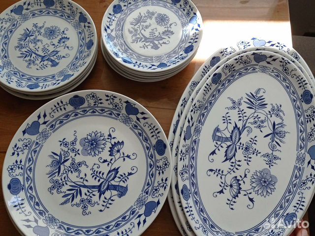 Сервиз фарфоровый синий лук Bohemia, Henriette купить в Москве | Товары ...