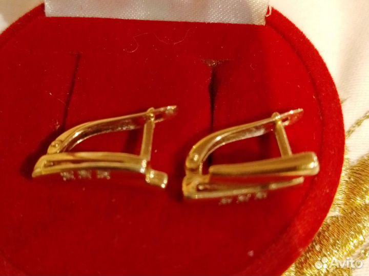 Золото 585 серьги -3 гр