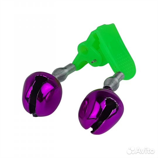 Бубенчик пластиковая прищепка цветной-бронза (мал)