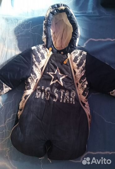 Зимний комбинезон утепленный растущий 68-80