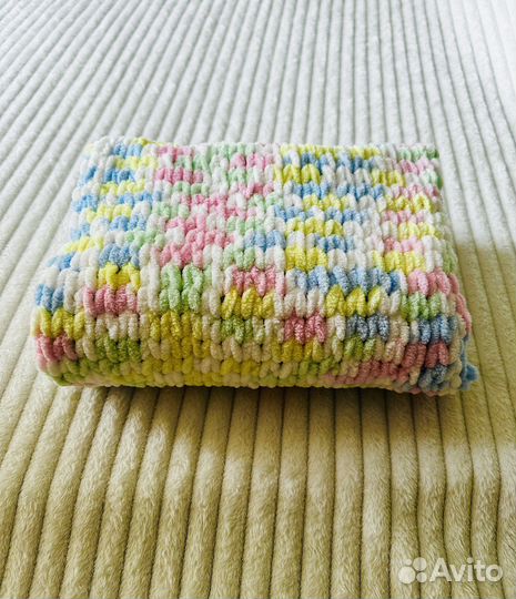 Новый плюшевый плед ручной работы