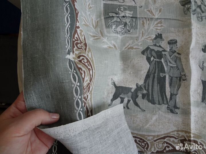 Ткань натуральный лен, купон