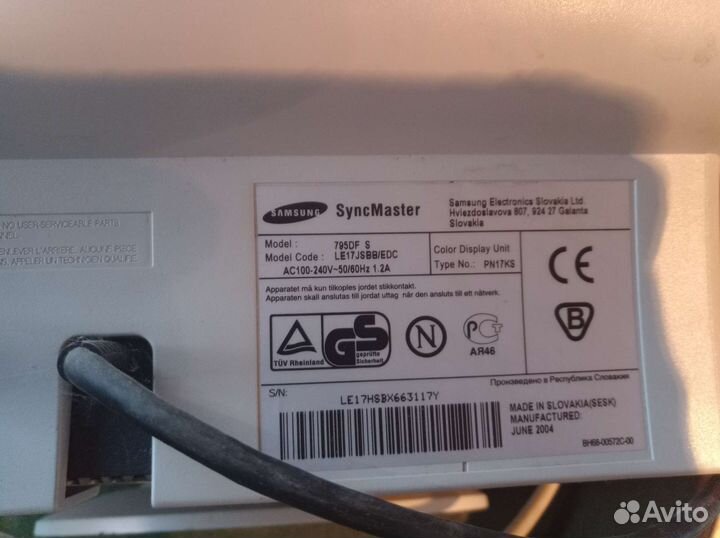 Монитор Samsung syncmaster 795df