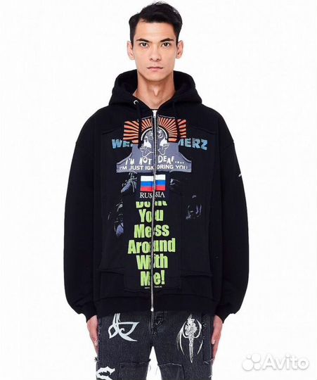 Зип худи vetements putch work