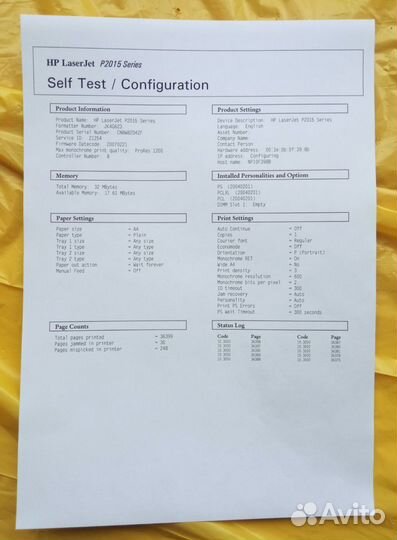 Принтер HP LaserJet P2015n