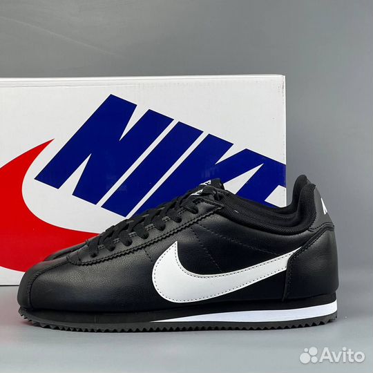 Кроссовки Nike Cortez черные и белые