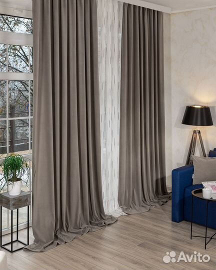 Комплект портьер бархат Богема шторы