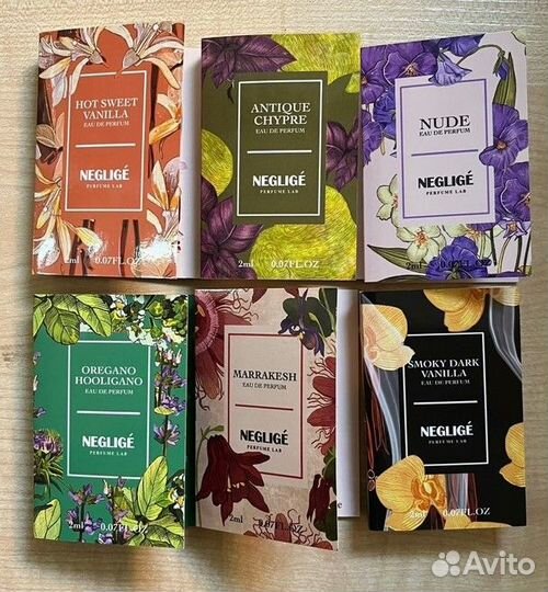 Нишевая парфюмерия, Neglige, пробники